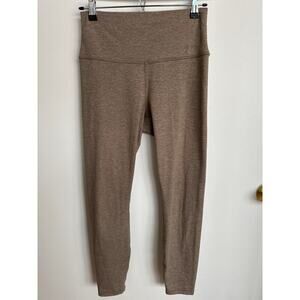 Quince Ultra-Soft Performance Legging 25" Heather Oatmeal, Size Medium, EUC